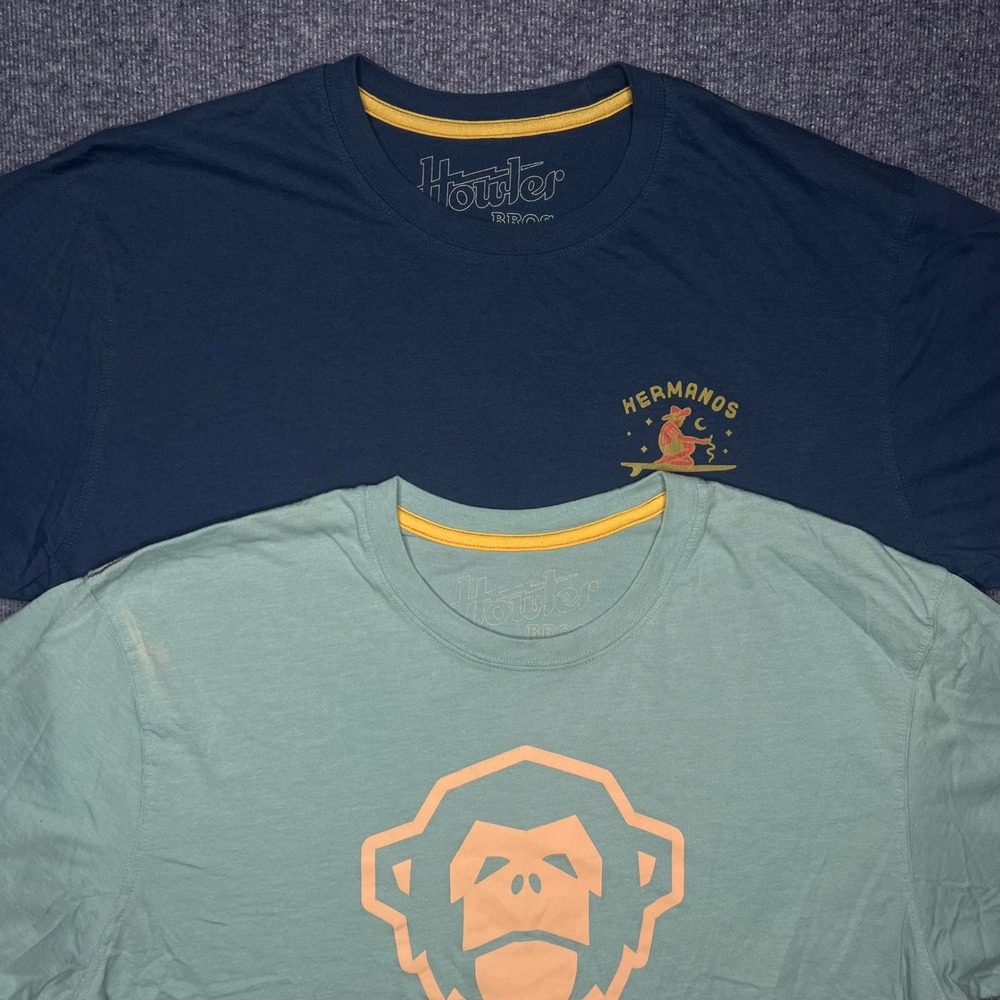 Howler Brothers Mens Hermanos De Howler Graphic T-Shirt Navy Blue XL